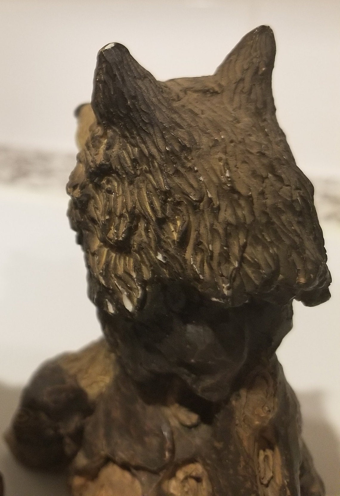 Cattle Dog Figurine Dog Hand Painted Statute Dog Solid Resin Etsy