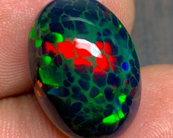13 x 18 mm パーフェクト ハニカム ブラック オパール、スネークスキン