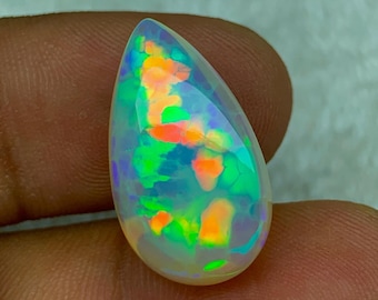 9.15ct Bienenwaben-äthiopischer Opal, Schlangenhaut-Welo-Opal, Kristallwabenopal, Multi-Feuer-Opal-Schmuckherstellung 21.5 * 12.5 * 8mm EO-P-1147