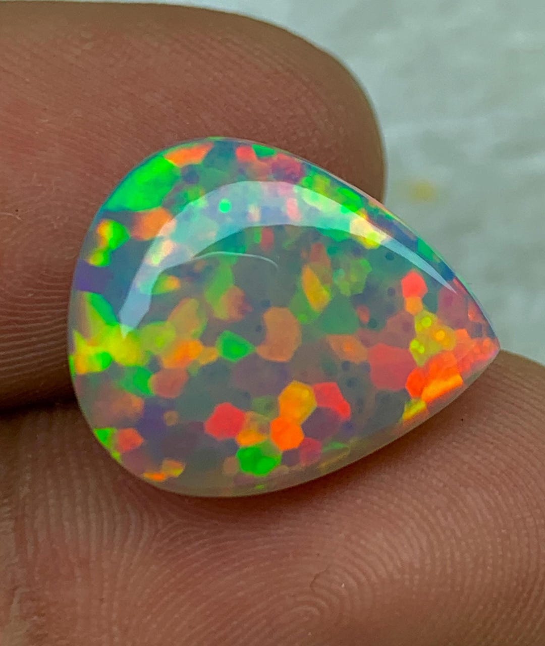 Opale Noire Et Multicolore D'Éthiopie - 1,15 Carats - Naturelle - P367.129t