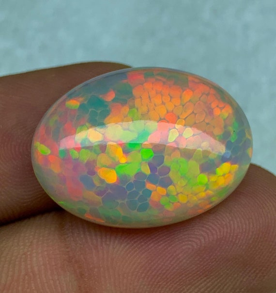 Honeycomb Natural Dark Ethiopian Opal, Snakeskin Welo Opal