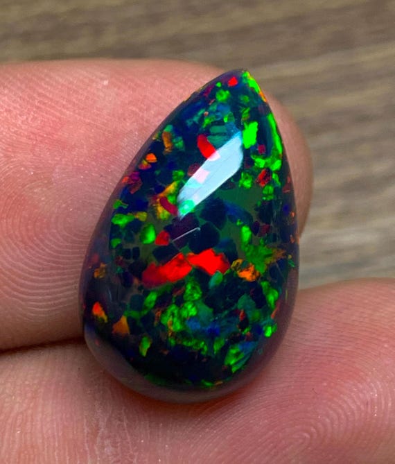 ハニカム ブラックオパール　エチオピア産 絶品】【5A+ランク】【8 0ct】ハニカムブラックオパール ハニカム