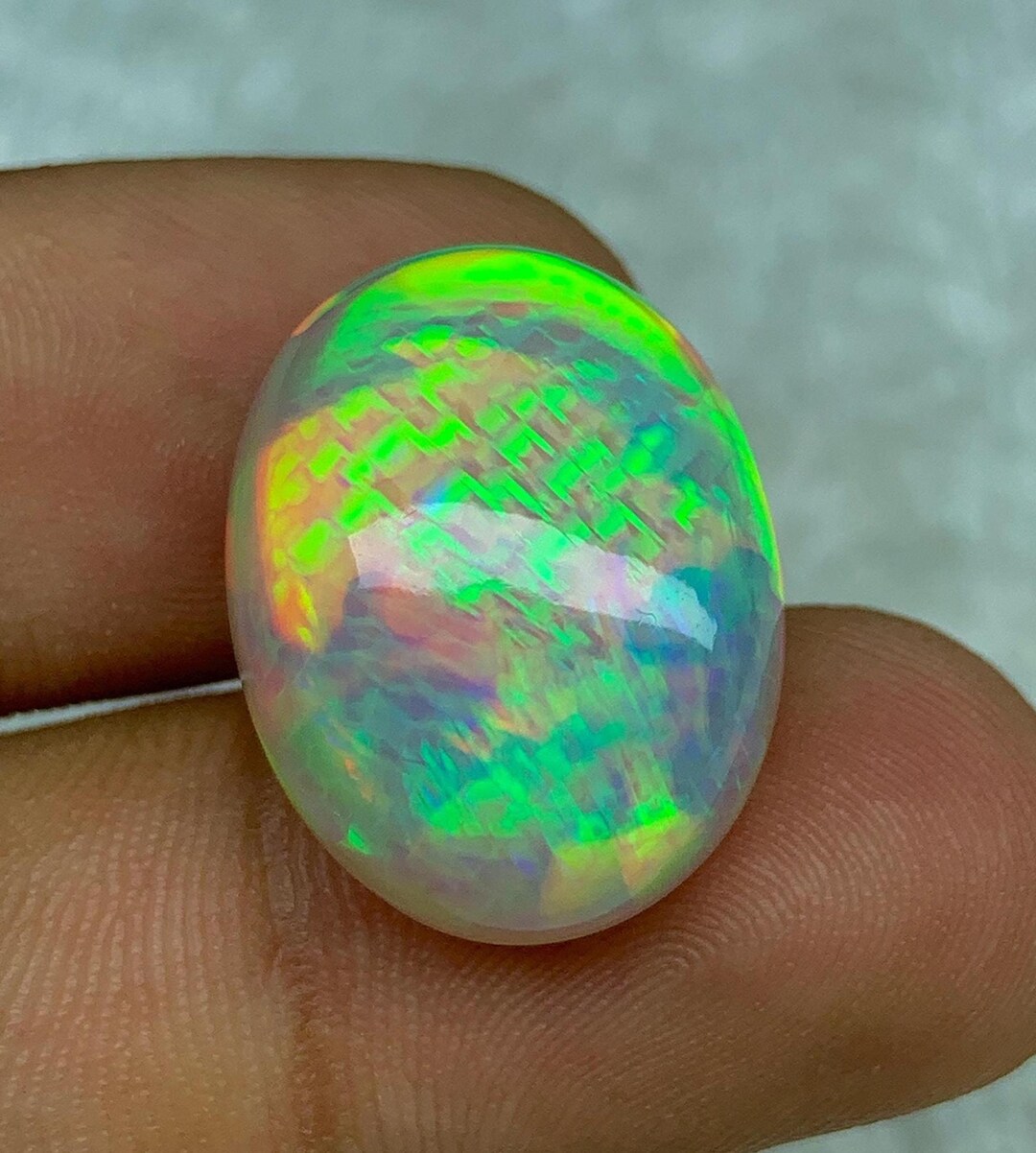 18.15ct Dragon Skin Honeycomb Ethiopian Welo Opal Bright Multi
