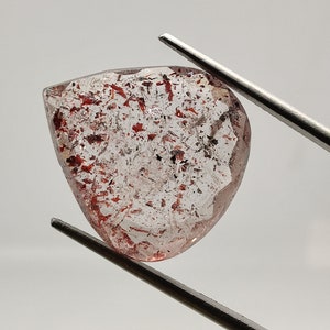 Lepidocrocite SUPER SEVEN Crystal AAA+ 7 in 1 Healing Crystal met Red Flakey Inclusion | Bloeddoorlopen Super Seven Losse Peer 18,3 * 16,6 * 5,3 mm