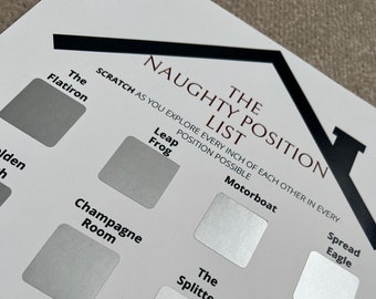 The Naughty Position Scratch Poster Date Night Idea Anniversary Gift Mature Birthday Gift Valentines Gift New House Adult Sex Games