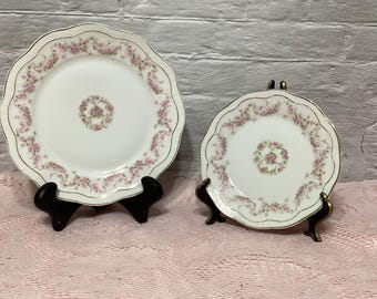 Antique Z.S. & Co / Zeh, Scherzer, and Co. Bavaria Orleans Pattern Dinner and Salad Plates