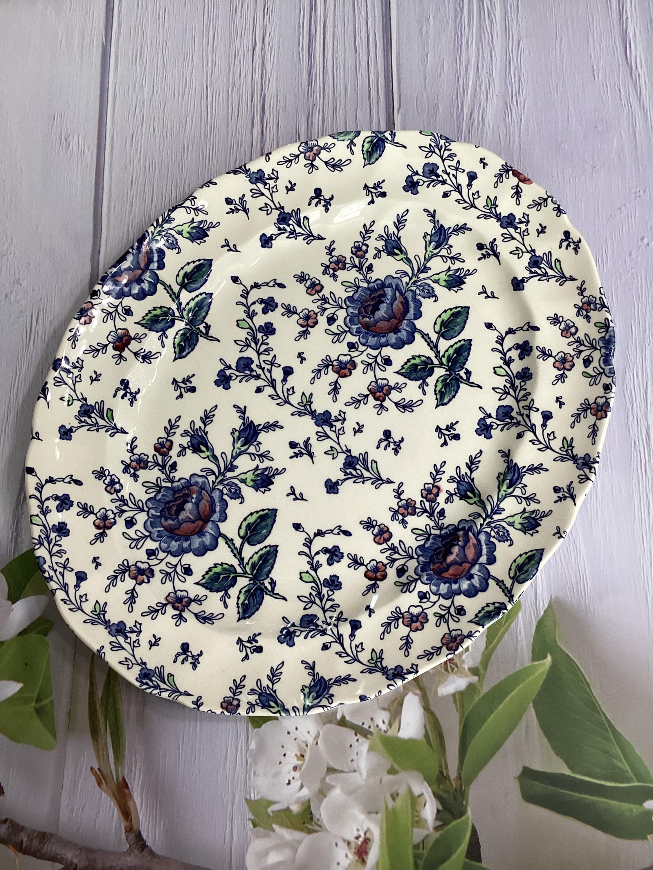 Vintage Johnson Brothers Blue Rose Chintz China - Serving Pieces