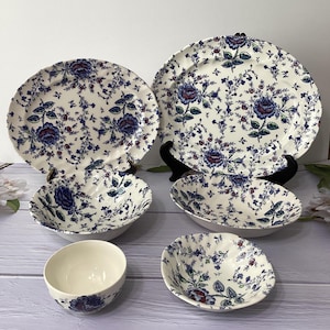 Johnson Brothers Blue Rose Chintz - Etsy