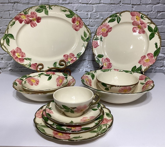 Vintage Franciscan Desert Rose China, Hand Painted Made in
