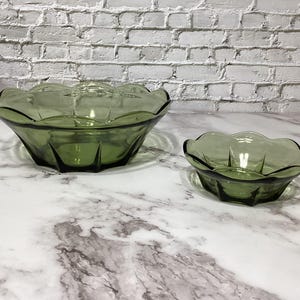 Ensemble de bols vintage vert avocat Anchor Hocking