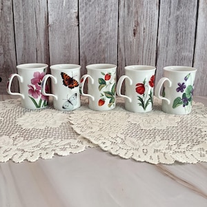 Roy Kirkham Bone China Mugs, Various Patterns, Sold Individually