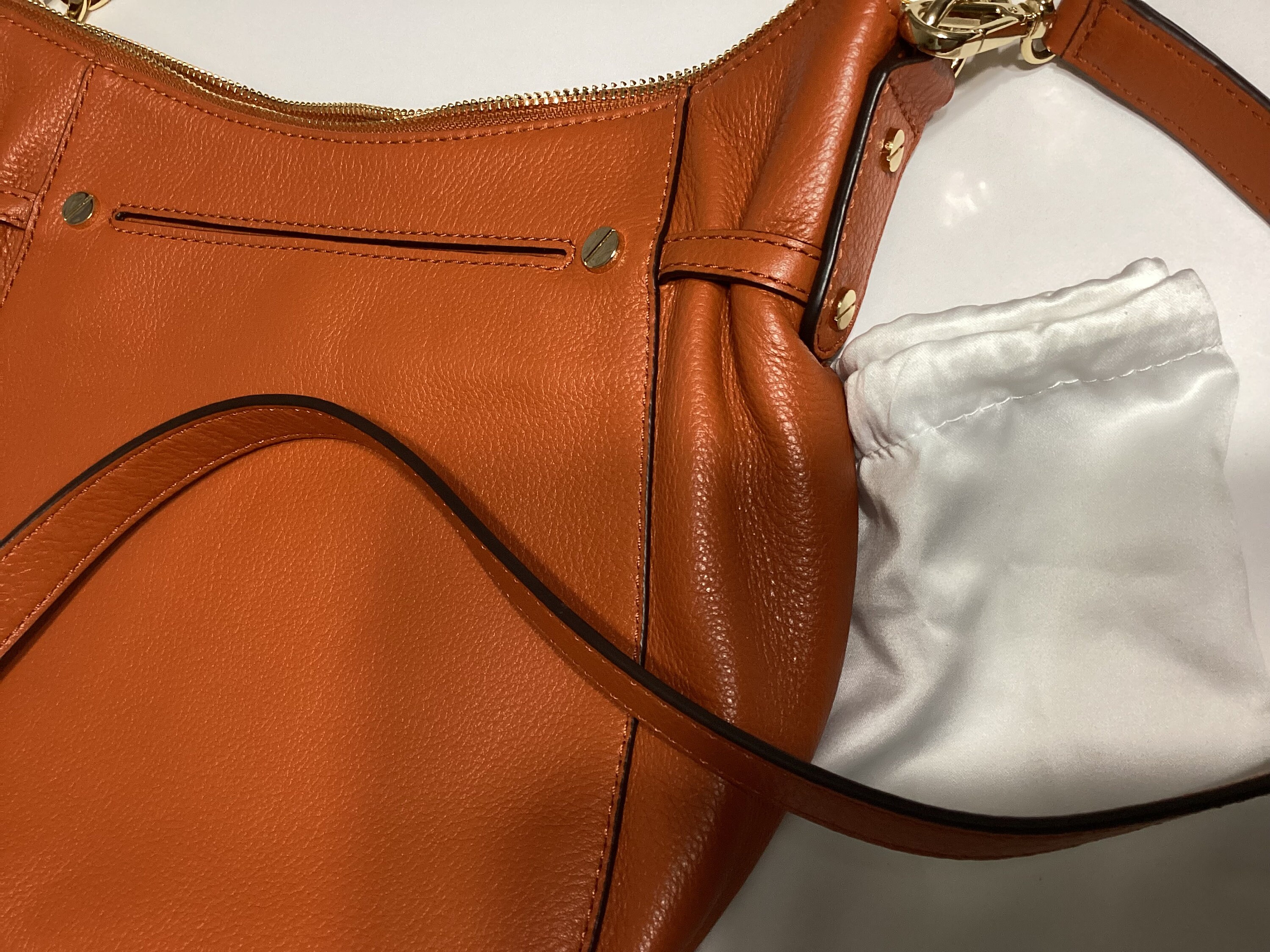 Michael Kors Megan Burnt Orange Medium Leather Messenger  display picture 1