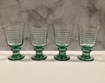 Vintage Libbey Glass Sirrus Spanish Green Iced Tea Glasses, Individually Sold