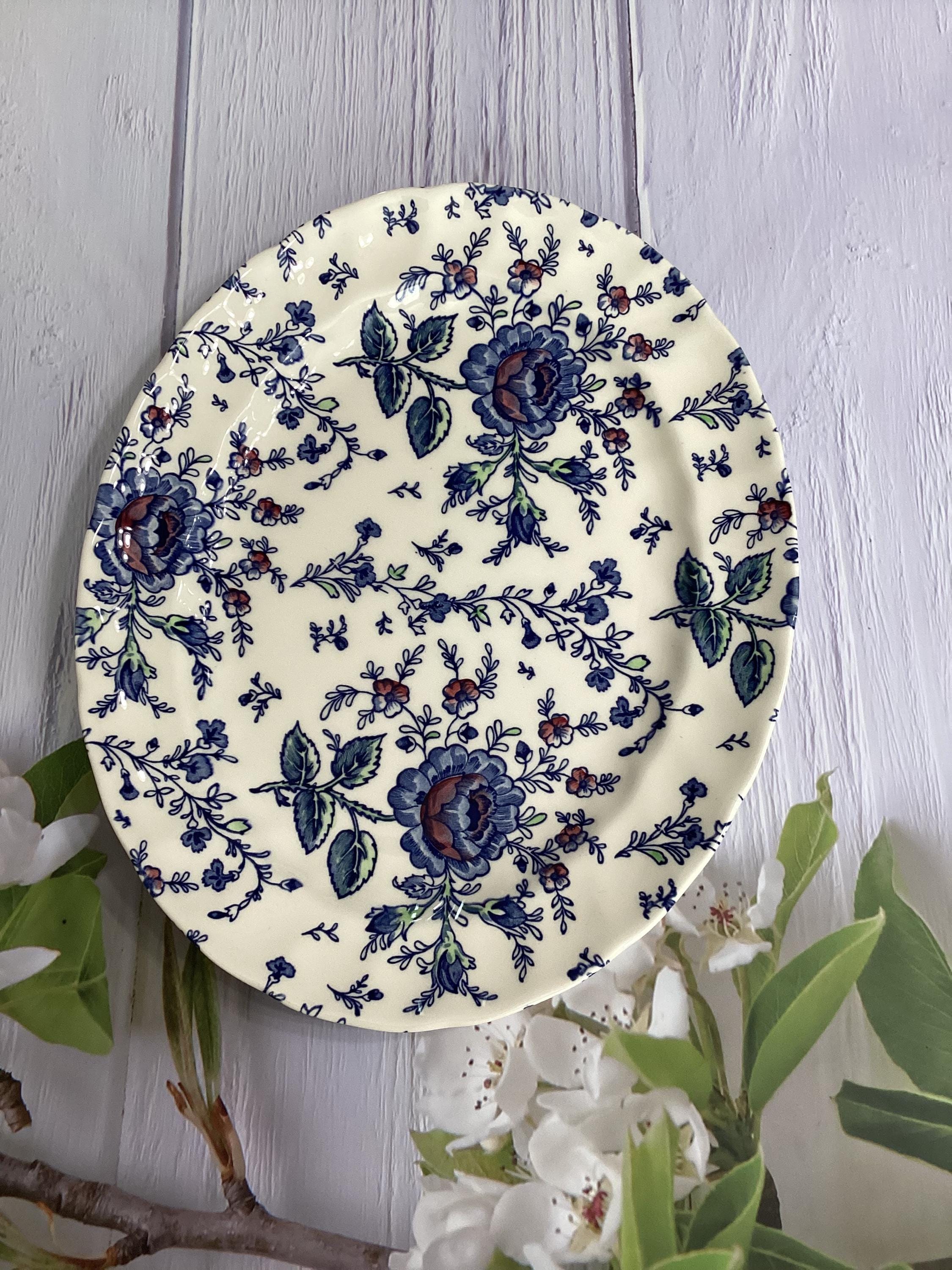 Vintage Johnson Brothers Blue Rose Chintz China - Serving Pieces
