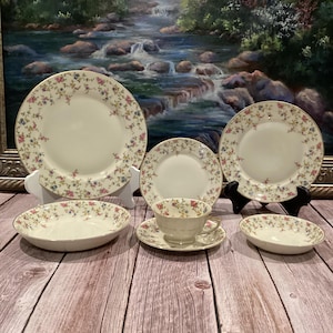 Vintage Johnson Brothers Blue Rose Chintz China - Serving Pieces