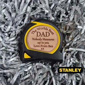 Worlds Best Dad , Personalised, Tape Measure , Fathers day , Birthday , Diy