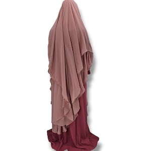 XL Double Layer Chiffon Khimar