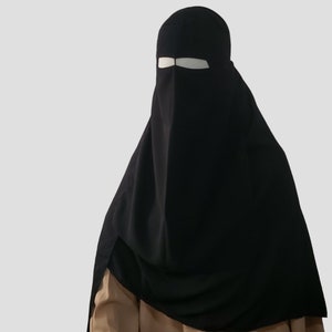 Single Layer Niqab with Nose String