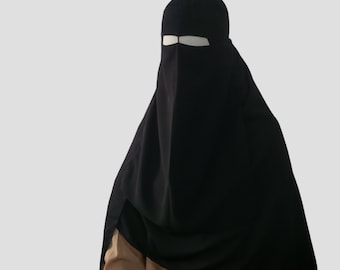 Enkellaagse Niqab met neuskoord