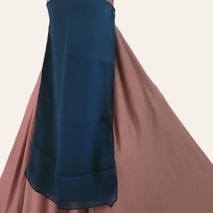 Crinkly chiffon half niqab