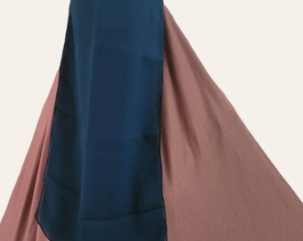 Crinkly chiffon half niqab
