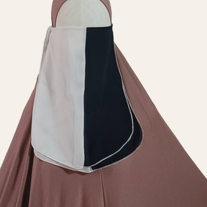 Short Colorblock half niqab