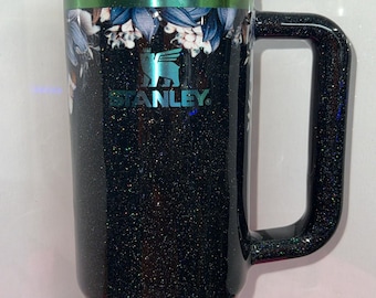 Ready to Ship.  30oz Stanley  Floral Black chroma