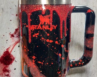 Black True crime/horror glow in the dark  Custom your choice of 20oz, 30oz, or 40oz Stanley