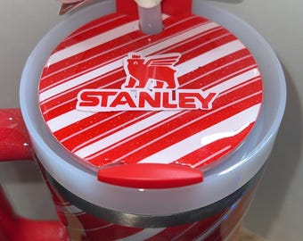 Candy cane Stanley lid topper.