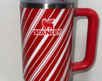 Candy Cane. Custom Stanley. Your choice of size. Matching bow and topper can be purchased separately.