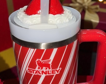 Santa hat 3D tumbler topper