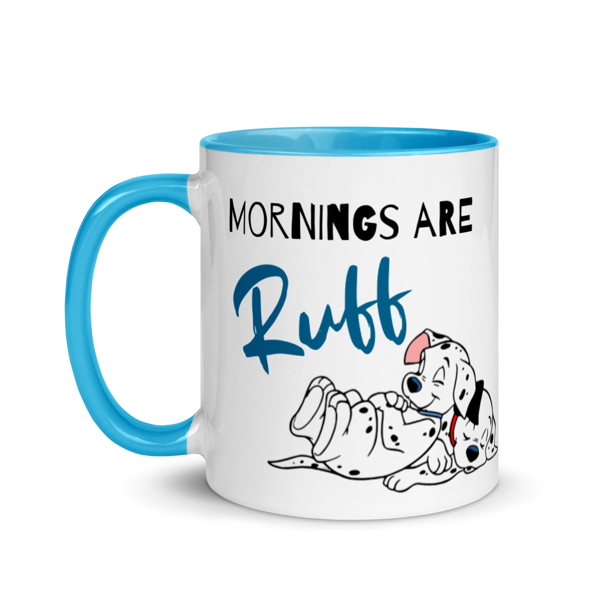 Mornings Are Ruff Coffee Cup Gift for Pet Lovers Owners Dalmatians Dog Mug Funny Cute