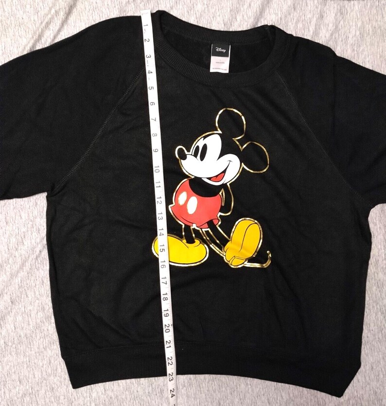 Sudadera ligera y suave con estampado de Mickey Mouse de Disney para mujer/niño (talla negra) imagen 7
