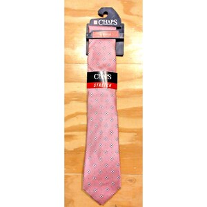 Chaps Men's Stretch Summer Pink Bay Flower Tie NWT Kohl's Silk Shell