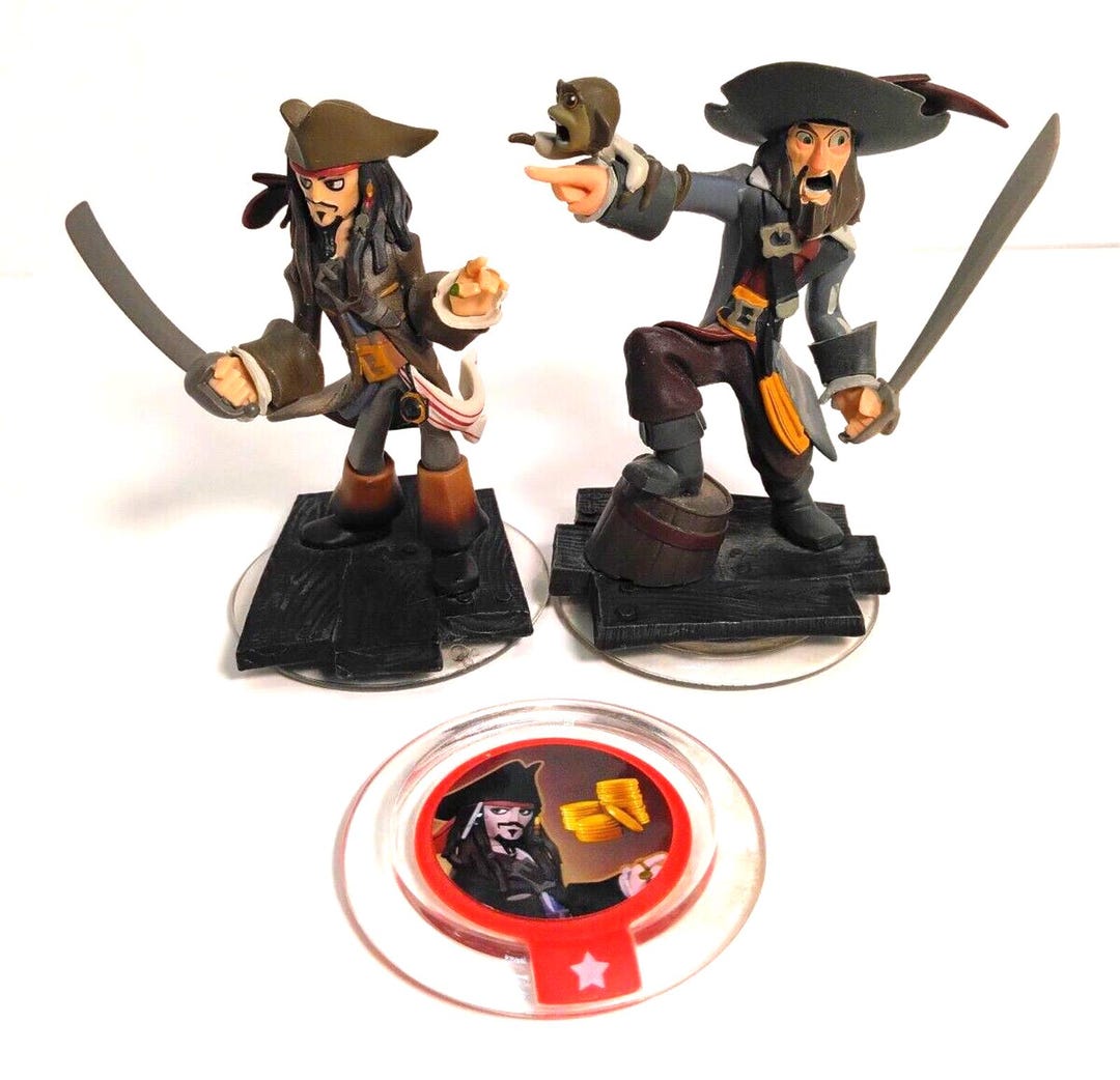 Pirates of the Caribbean 2 Disney Infinity Figures & Jack Sparrow Gold ...