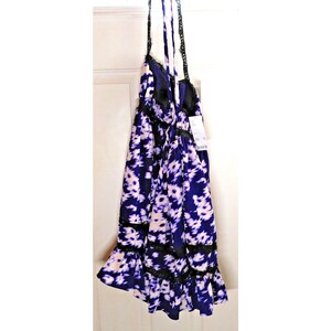 Vestido de verano mini con ribete de encaje floral en morado y blanco de Urban Outfitters SP (nuevo) imagen 4