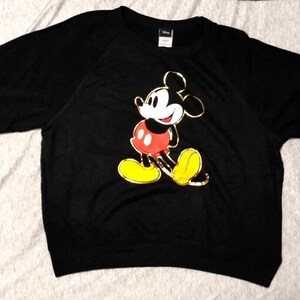 Sudadera ligera y suave con estampado de Mickey Mouse de Disney para mujer/niño (talla negra) imagen 1