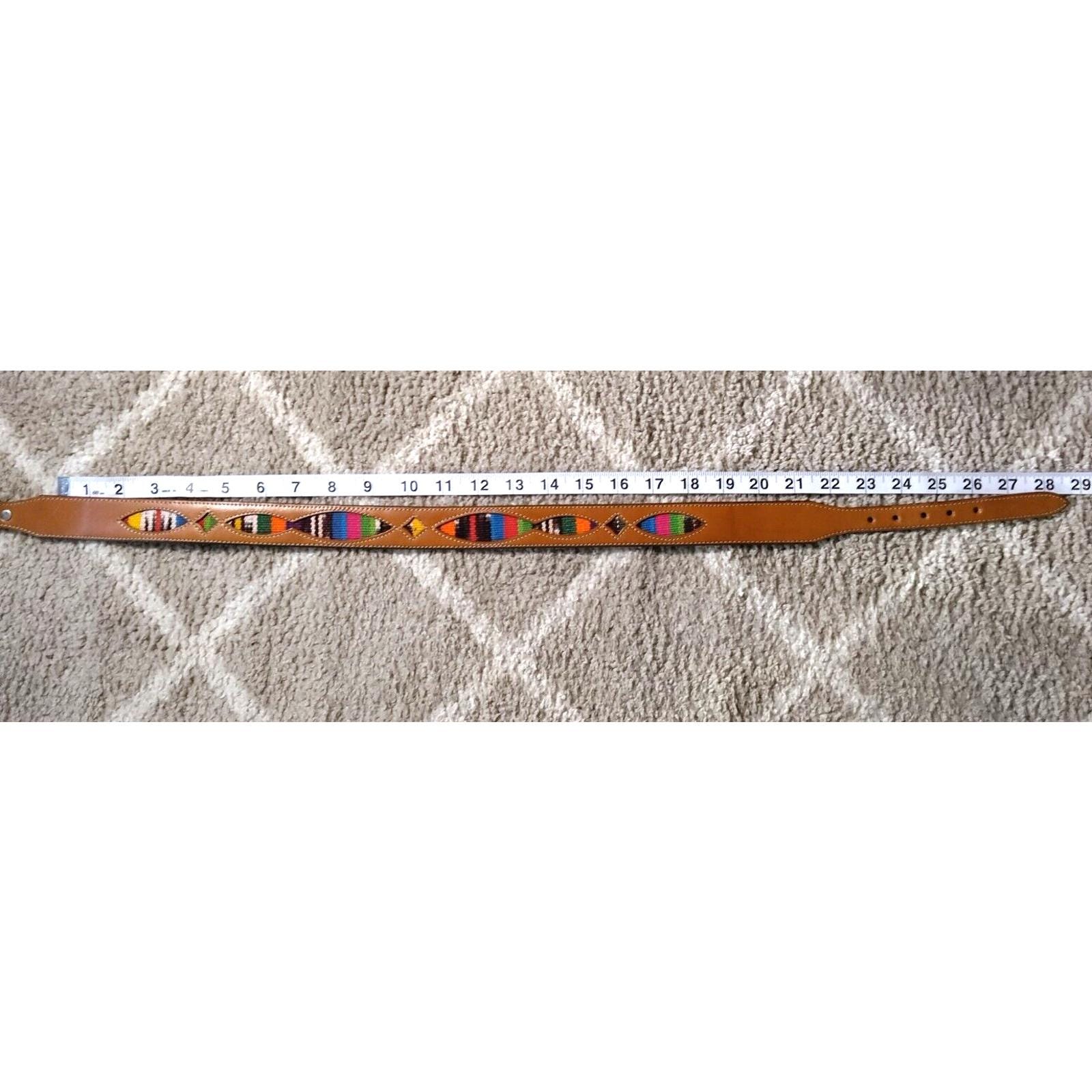 Vintage Silver Creek Leegin‎ Belt Embroidered Leather Western Boho Rainbow il_fullxfull.6898511283_gyak.jpg main image 3