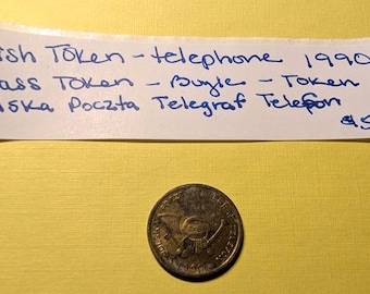 Polish Telephone 1990 Brass Token Bugle Token A Polska Poczta Telegraf Telfon