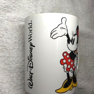 Minnie Mouse Coffee Mug Ceramic Classic Sparkle Glitters Authentic Original image 2