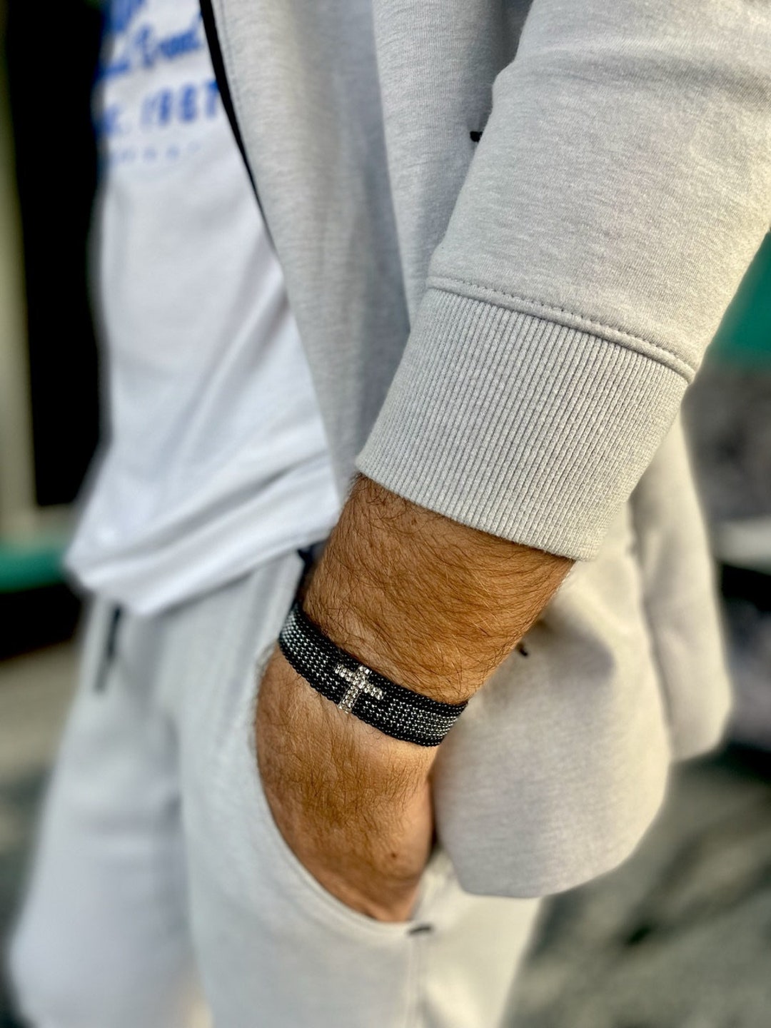 Bracelet Cross Flexi Cuff Waterproof
