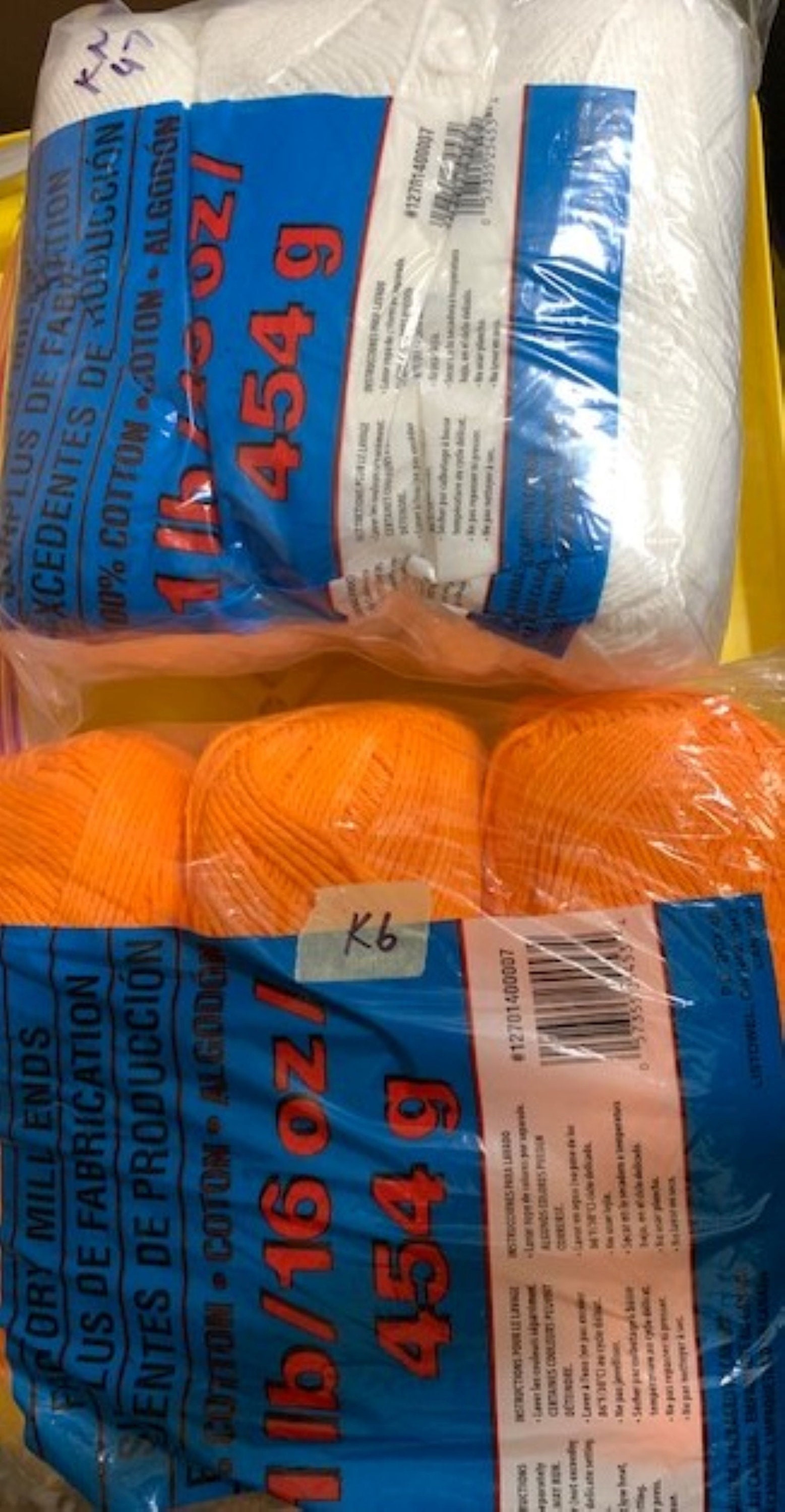 Factory Mill Ends Yarn 3 Rolls of Same Color cotton Etsy