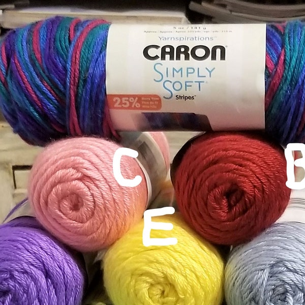 Caron Simply Soft  Yarns               New Yarns Added