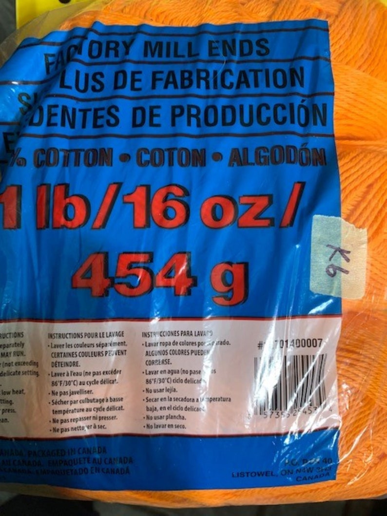 Factory Mill Ends Yarn 3 Rolls of Same Color cotton Etsy