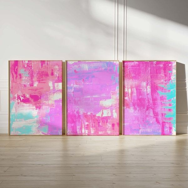 Hot Pink Wall Art Etsy