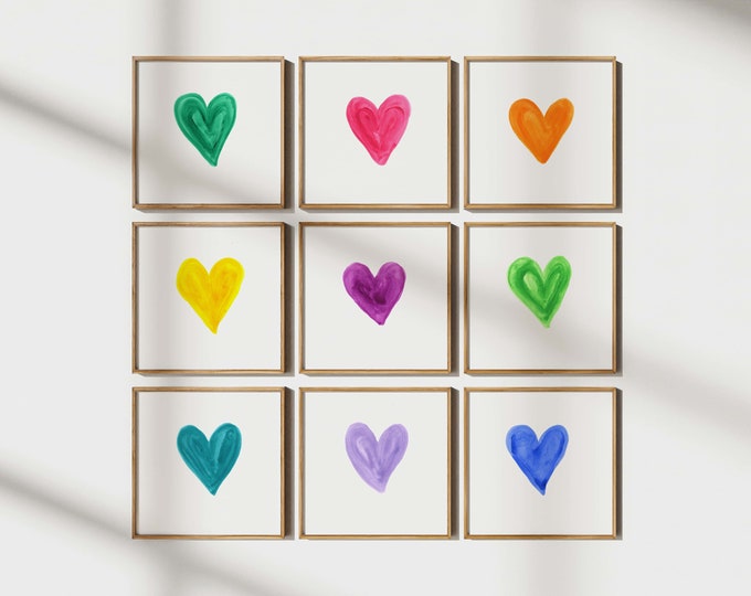 Heart Painting, Pink Heart Painting, Preppy Painting, Preppy Art, Heart