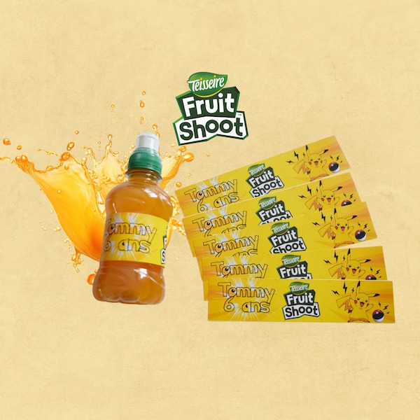 Personalized Fruit Shoot label set