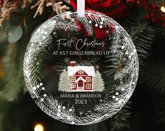 Personalized First Christmas in our New Home Ornament, First Christmas New Home Bauble, First Home Ornament Gift, Christmas Tree Decoration