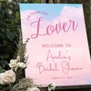 Personalized Bridal Shower Welcome Sign, Welcome To Bridal Shower Sign, Modern Bridal Shower, Minimalist Bridal Shower Sign, Custom Bridal Shower Welcome Sign With Stand