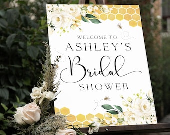Bee Bridal Shower Sign, Bride to Bee Welcome Sign, Custom Bridal Shower Welcome Sign, Honey Bee Bridal Shower Decor, Bridal Shower Poster